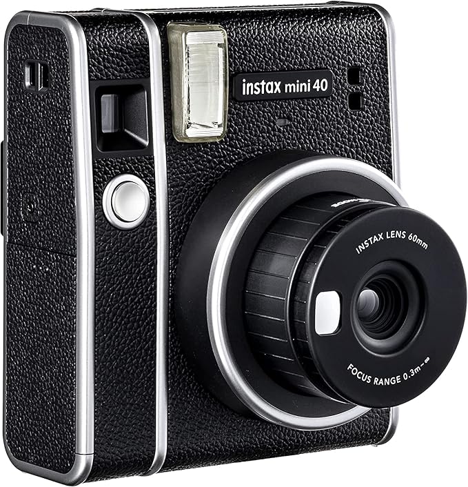 Fujifilm Instax Mini 40 Instant Film Camera with Built-in Selfie Lens, Auto Exposure, Auto Shutter Speed, Easy to Use, Stylish and Classic Design Polaroid Cameras for Pro or Beginners (Renewed)