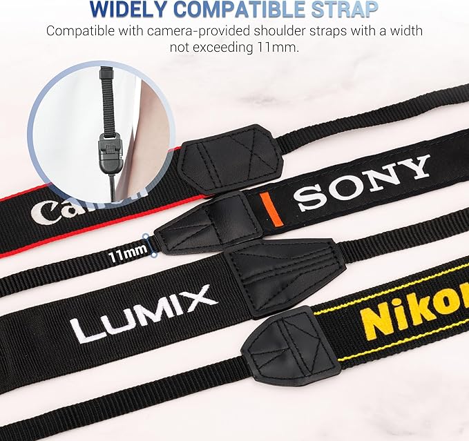 JJC 2Pack Universal Camera Strap Quick Release Buckle, Durable & Scratch-proof Neck Strap Quick Release Loop Connector for Canon Nikon Sony Fujifilm Olympus DSLR Mirrorless Camera