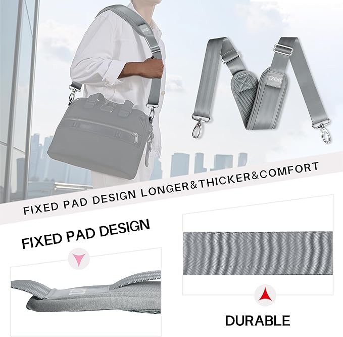 Shoulder Straps 79 inch, Adjustable Thick Soft Fixed Shoulder Pad for Laptop Bag, Messenger Bag, Tool Bag, Luggage