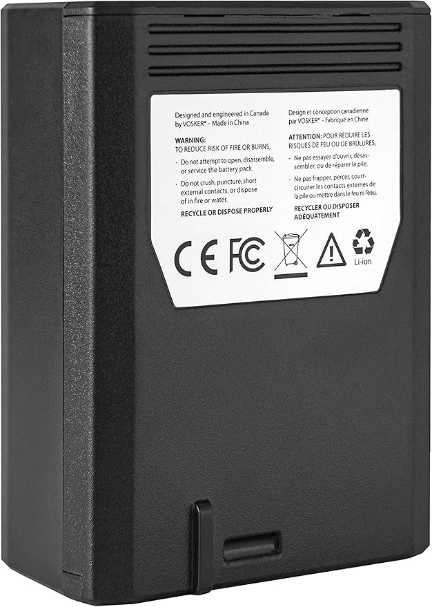 Vosker Extra Rechargeable Lithium Battery Pack for V300 & VKX Mobile Security Cameras, Long Lasting Lithium Battery, Fast Charge 14 000mAh Capacity, Weather Resistant