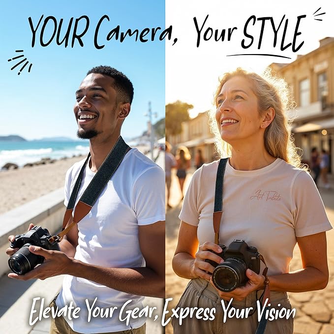 Art Tribute Camera Strap for All DSLR and Mirrorless Cameras. Photographers Strap Neck, Shoulder & Crossbody Camera Strap