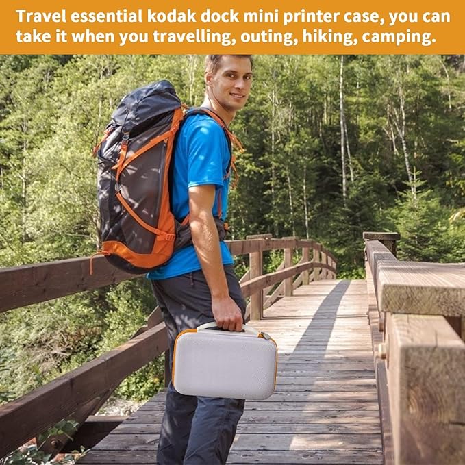 Case Compatible with Kodak Dock Plus for Liene M100 for Kodak Dock Premium Wi-Fi 4x6” Instant Photo Printer. Bluetooth Photo Printing Holder for Adapter, Cartridge, Paper, Power Cord (Box Only) -White