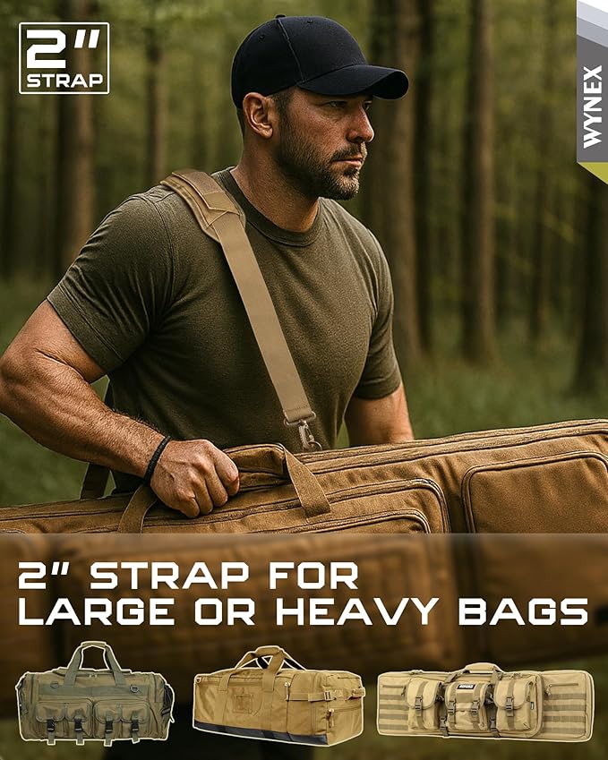 WYNEX Shoulder Strap Pad for Tactical Pouch, Universal Bag Strap with Detachable Thick Pad Single Shoulder Straps Replacement