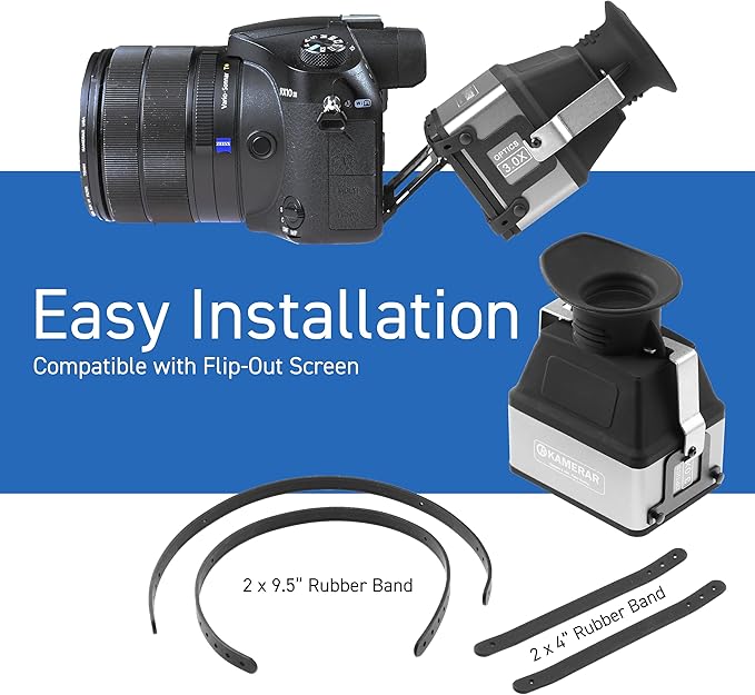 Kamerar CVF-2 LCD Viewfinder 3X Magnifier for 3.0" and 3.2" LCD Screen for Canon, Nikon, Pentax, Sony DSLR