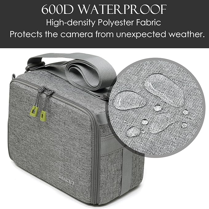 svatin Camera Insert Bag,Shockproof &Pressure-proof Dual Opening Camera Lens Cube Case Bag,Digital DSLR SLR Mirrorless Cameras Accessories Storage Pouch Compatible for Canon,Nikon,Sony,Panasonic（S）