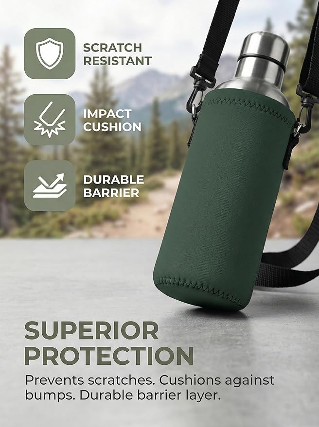 AUPET Water Bottle Bag Carrier,24oz/32oz Insulated Neoprene bottle Sling Holder Case Pouch Cover for 1000ML/750ML Bottles with Shoulder Strap for walking