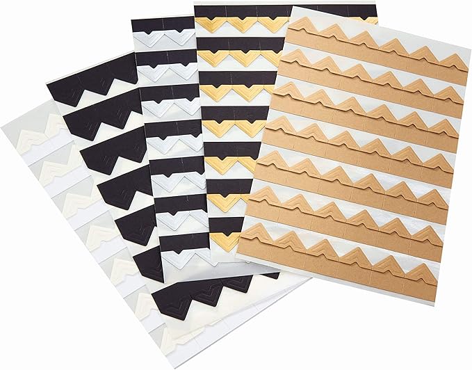 Semikolon - Self-Adhesive Photo Corners for Albums, 252 Pieces, Black