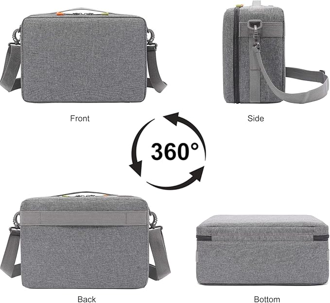 Large Camera Insert Bag,Pressure-proof Hard Shell Lens Cube Case,Digital DSLR SLR Mirrorless Cameras Accessories Storage Pouch Compatible for Canon,Nikon,Sony,Panasonic（M）