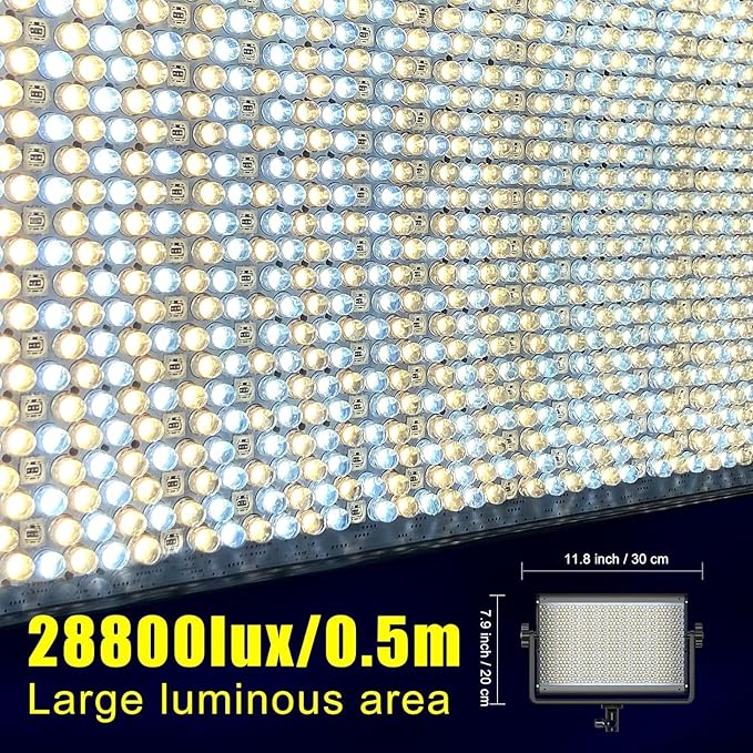 GVM 1300D RGB LED Video Light, 65W Video Lighting Kit with Bluetooth Control, 25000lux/0.5m, 2 Packs Led Panel Light for YouTube Studio, Video Shooting, Broadcasting, Conference, 18 Kinds Scene Modes