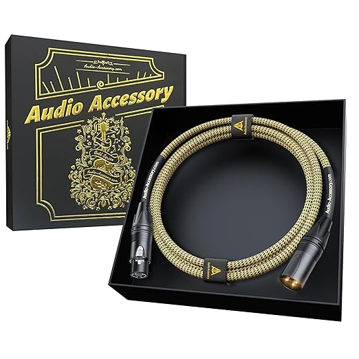 Gold Series Star Quad Studio XLR Cables 6.6ft, Neutrik Connectors, 19AWG OFC, Kevlar-Reinforced Nylon Braided Handmade Microphone Cable, 100% OFC Braid and Al-Foil Shielding