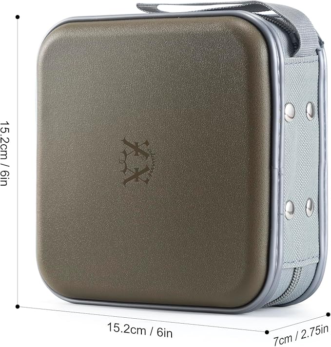 alavisxf xx CD Case, 48 Capacity Hard Plastic DVD Case Portable Zipper CD Case Holder Large Storage Disc Wallet Bag for Car Home Travel (Olive Green, 48 Capacity)