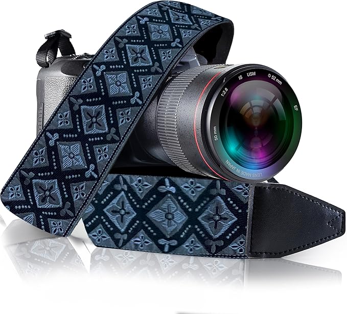 Art Tribute Camera Strap for All DSLR and Mirrorless Cameras. Add Your Name Or Initials Make It a Personalized Gift