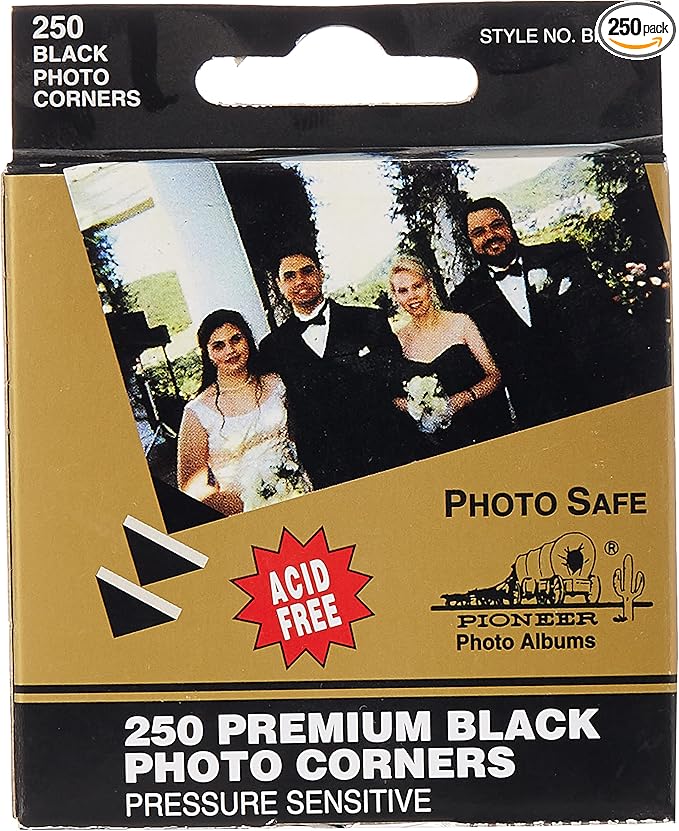 Pioneer Photo Corners Black 250pk