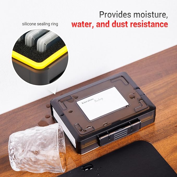 Dual Protect Hard M.2 SSD Holder with 12 PCS Individual Clear M.2 NVMe Case for M.2 2280 2260 2242 2230 SSDs Storage, Water-Resistant & Shockproof M.2 2280 SSD Card Case with Label & Notepaper