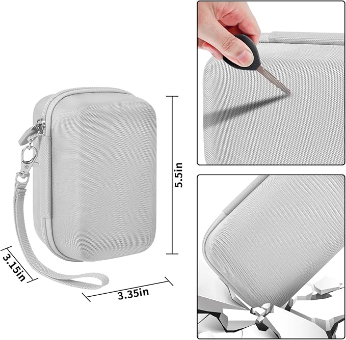 Comecase Digital Camera Carrying Case Compatible with CAMKORY/for VAHOIALD/for Canon PowerShot G7X/ for Kodak Pixpro/for Sony DSCW800 Compact Small Camera Storage Bag for Boys Girls Kids (White)