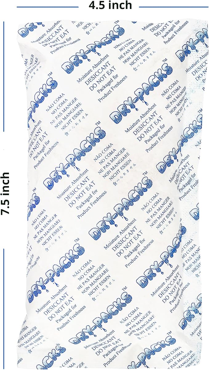 Food Grade Silica Gel Packets – 224 Gram Moisture Control Desiccant Packs for Long-Term Food Preservation, 2 Packs