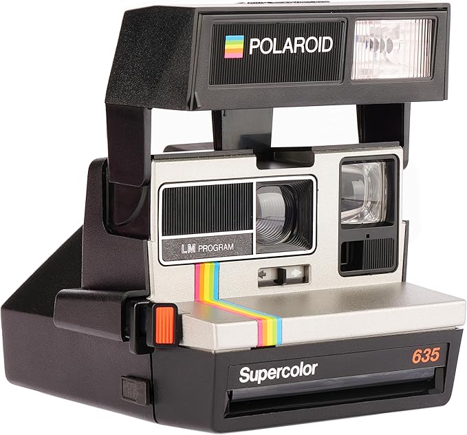 Polaroid Supercolor 635 Instant Camera | Vintage Retro Instant Film Camera with Built-in Flash | Compatible with Polaroid 600 Film