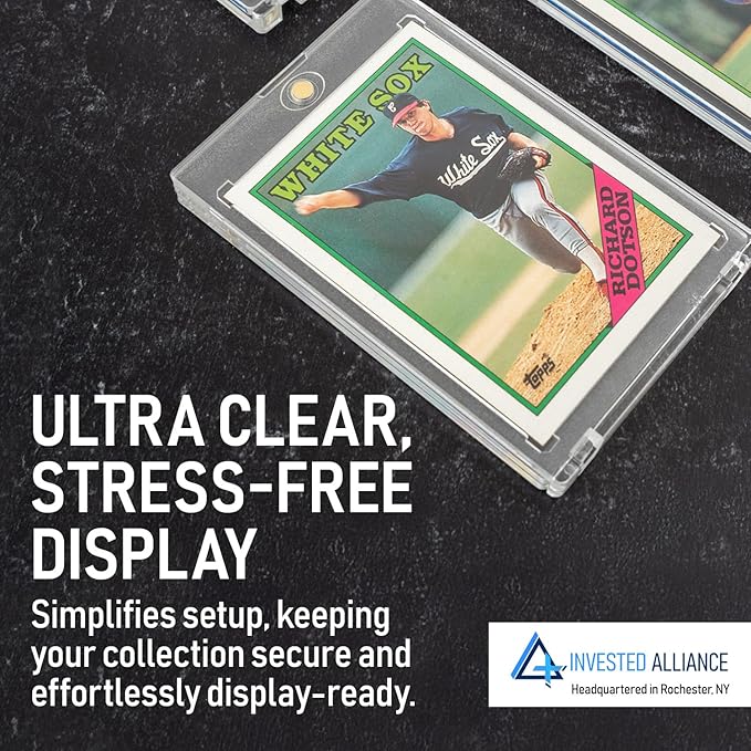 Premium 35PT - 360PT Magnetic Card Holder Case | Magnetic Trading Card Holder, Pro Sports, Football, Basketball, Baseball, MTG & TCG U-V Hard Protectors With Ultra Clear Design Display For Collectors.