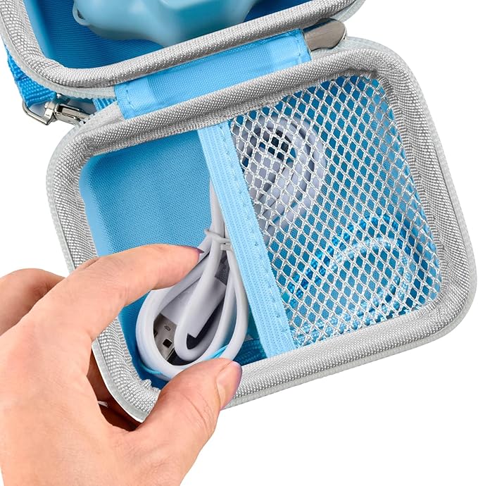 ANKHOH Camera Case for Seckton/for Desuccus/for PROGRACE/for Rindol/for GKTZ/for Dylanto/for GPOSY/for OZMI Digital Camera, Camcorder Storage Box Cable Accessory-Bag Only, Ligh Blue