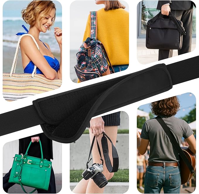 Cosmos 2 Pcs Neoprene Shoulder Strap Pads Universal Cushion Shoulder Pad Replacement for Laptop Bag, Messenger, Travel Duffel, Guitar, Car Seat Shoulder Strap Padding, 10 in, Anti-Slip Design