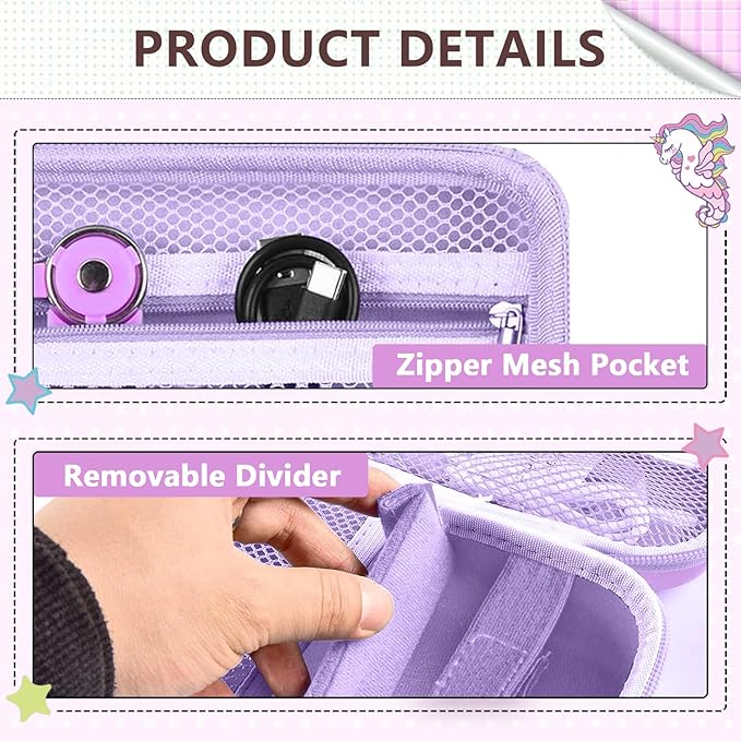 Leayjeen Kids Camera Case Compatible with Cimizi/Gofunly/Aasonida/CAMCLID/LETSHAHA Kids Instant Print Camera, Kids Instant Camera for 1080P Printed Photos,Birthday Gifts for Kids-Purple(Case Only)
