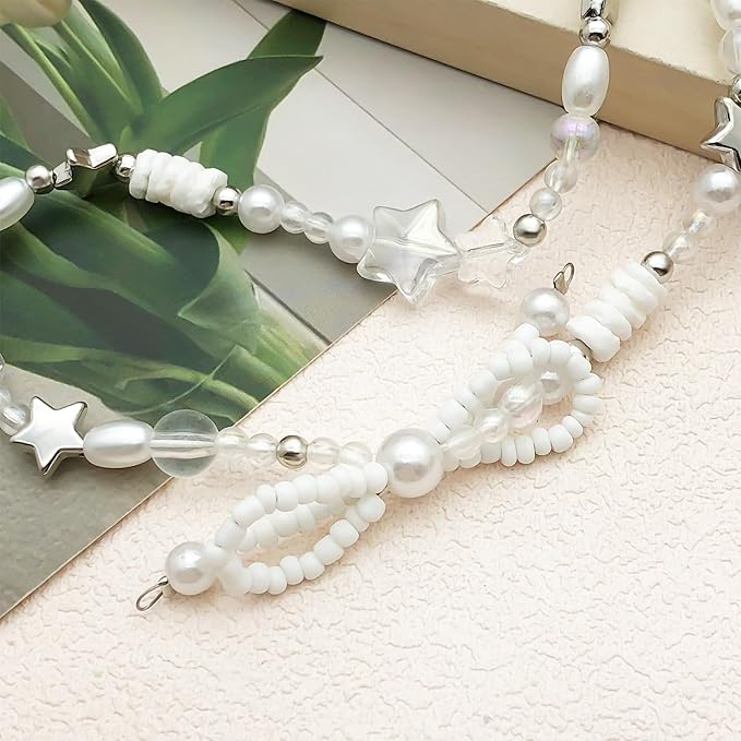 Beaded Camera Wrist Strap Cute Digital Camera Charm Lanyard Phone Chain Keychain Beaded Phone Lanyard Bag Charm