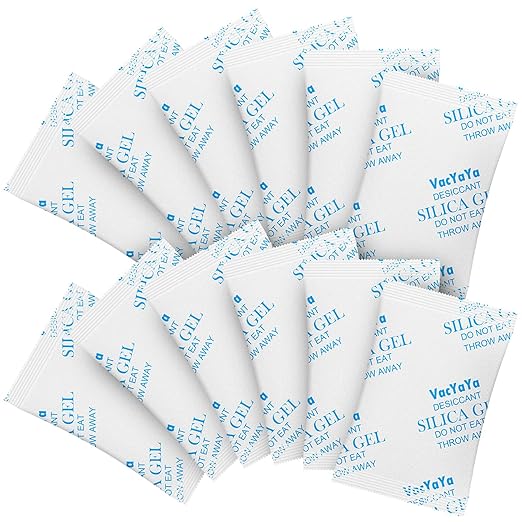 VacYaYa 1 Gram(250Packs) Food Grade Moisture Absorbers Silica Gel Packs Desiccant for Storage,Food Safe Dessicant Silica Gel Packets for Moisture Storage Control