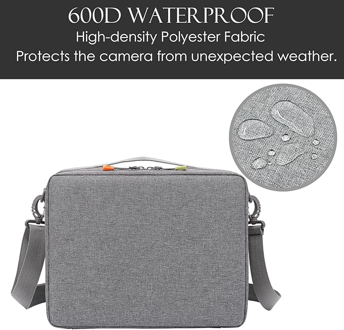 Large Camera Insert Bag,Pressure-proof Hard Shell Lens Cube Case,Digital DSLR SLR Mirrorless Cameras Accessories Storage Pouch Compatible for Canon,Nikon,Sony,Panasonic（M）