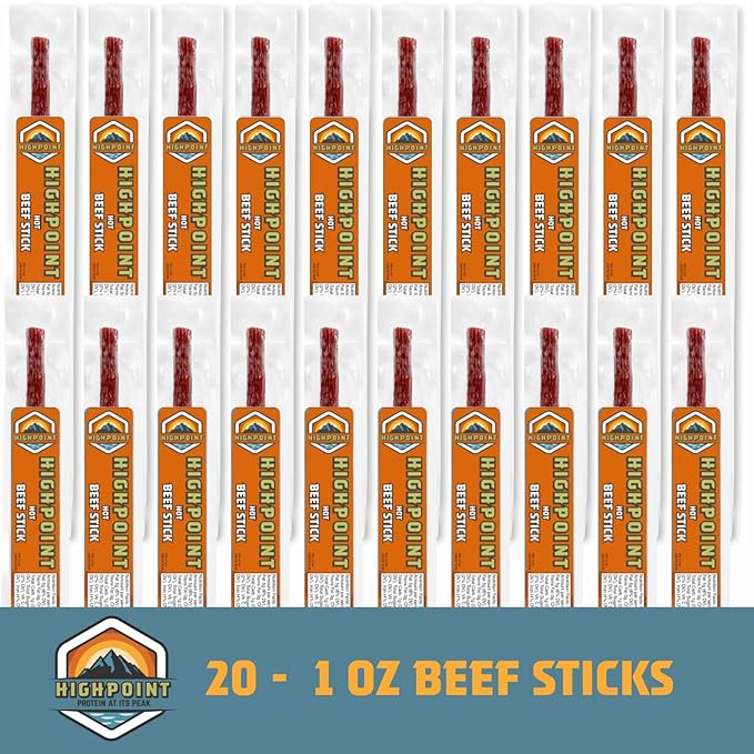Highpoint Protein Sizzling HOT Beef Stick, 20 CT (Pack of 1)