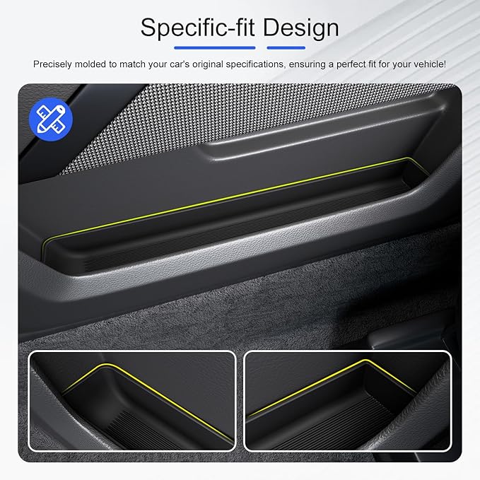 2PCS Center Console Shifter Storage Box Compatible with 2022-2026 Chevy Silverado GMC Sierra Gear Side Storage Tray Replacement for 2022 2023 2024 2026 Chevy Silverado GMC Sierra Accessories