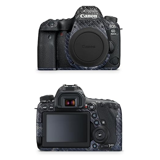 Carbon Fiber Camera Skin Compatible with Canon EOS 6D Mark II Camera (2017) - Dark Shimmer Marble - Premium 3M Vinyl Protective Wrap Decal Cover - Easy to Apply | Crafted in The USA by MightySkins