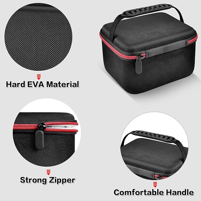 Portable Carrying Case Compatible with Polaroid Now 2nd/ for 3rd Generation I-Type Instant Camera/for Now/for Now+/ for OneStep 2 VF/for OneStep+ Instant Film with Mesh Pocket (Black)