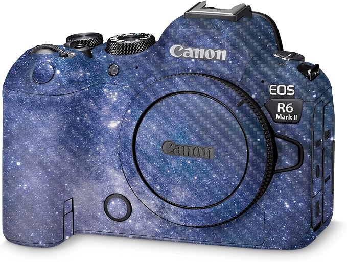 Carbon Fiber Camera Skin Compatible with Canon EOS R6 Mark II Camera (2022) - Blue Stars - Premium 3M Vinyl Protective Wrap Decal Cover - Easy to Apply | Crafted in The USA by MightySkins
