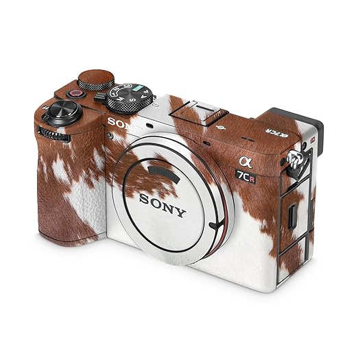 Camera Skin Compatible with Sony Alpha 7CR Camera (2023) - Cow Hide - Premium 3M Vinyl Protective Wrap Decal Cover - Easy to Apply | Crafted in The USA by MightySkins