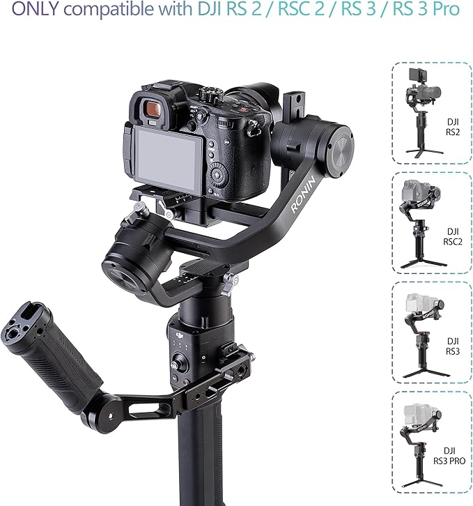 Zeadio Gimbal Sling Handgrip Handle Compatible with DJI RS 2 RSC 2 RS 3 RS 3 Pro RS 4 Stabilizer, 17.6lb/8kg Load, Ideal for Low Angle Shots
