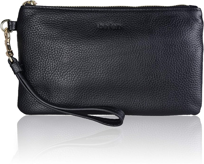 befen Genuine Leather Wristlet Clutch RFID Blocking Bag Cell Phone Wallet Purse Wristlet Wallet Purses and Handbags for Women