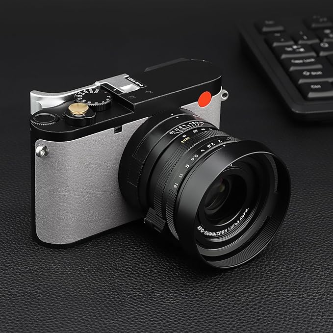 Haoge LH-LQ Metal Lens Hood Shade with Cap for Leica Q3 Q3-43 Q2 Q-P QP q Typ 116 Typ116 Camera Black