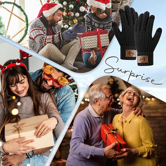 Copcape Winter Gloves for Men Women, Mens Gloves for Cold Weather Warm Thermal Fleece Lined Touchscreen Fingers for Outdoor
