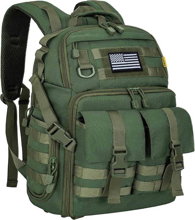 TORIBIO Camera Backpack for DSLR/SLR/Mirrorless Photography Camera, Water-resistant Tactical Camera Travel Bag Backpack Case with 15.6" Laptop Compartment, Tripod Holder