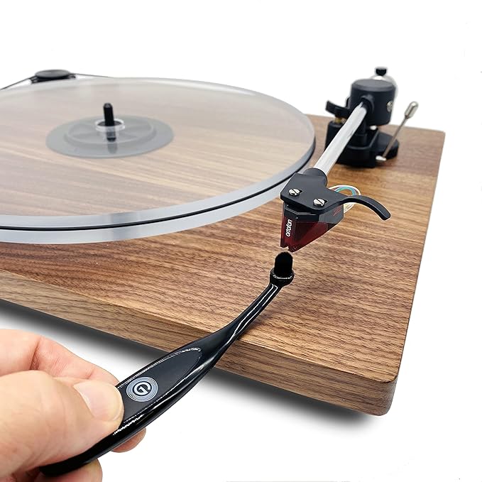 GrooveWasher SC1 Stylus Cleaning Brush to Clean LP Record Player Cartridge Needle – Anti-static Easy-grip Handle for Harmless & Easy Dirt & Dust Removal from Turntable Stylus
