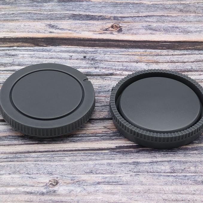 The Lord of the Tools 2 Sets Body Cap Rear Lens Cap Hot Shoe Cover Replacement Set Compatible with Sony Cameras with E-Mount Plastic Camera Accessories Grey