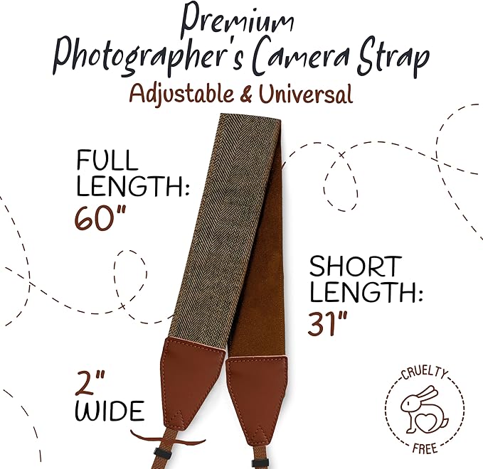 Art Tribute Camera Strap for All DSLR and Mirrorless Cameras. Photographers Strap Neck, Shoulder & Crossbody Camera Strap