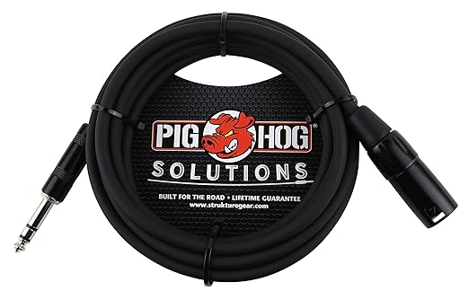 Pig Hog PX-TMXM50 1/4" TRS to XLR Balance Adaptor Cable, 50 Feet