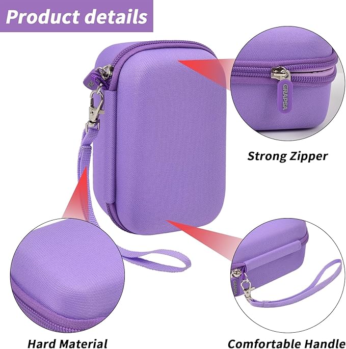 Digital Camera Case Compatible with Duluvulu for Oiadek for Zostuic for TEBNGIHNM for Canon G7 X Mark III/II 4K Vlogging Camera. Storage Holder Bag for Canon PowerShot (Box Only) - Purple
