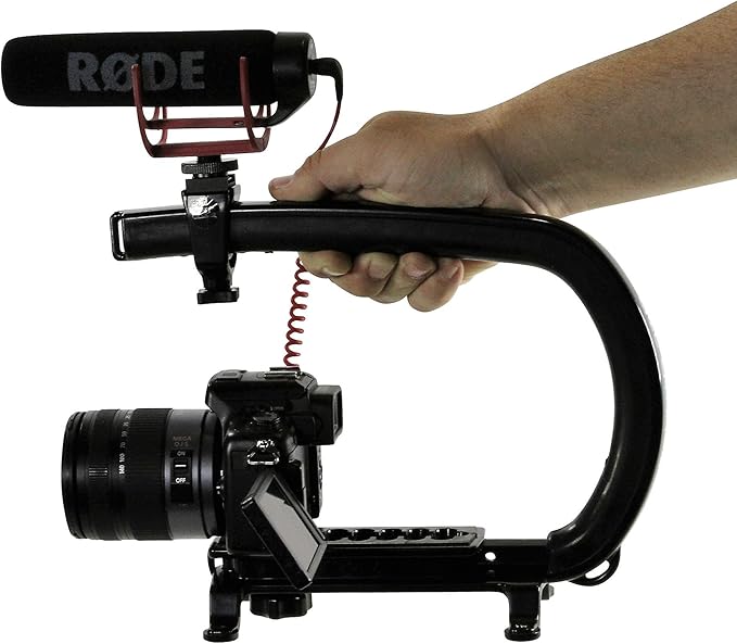 Cam Caddie Scorpion EX Handheld Camera Stabilizer with Threaded Feet - Professional Steadycam for most Cameras, Camcorders, Mobile Phones and Action Sports Cams - Mounting Accessories Included - Black