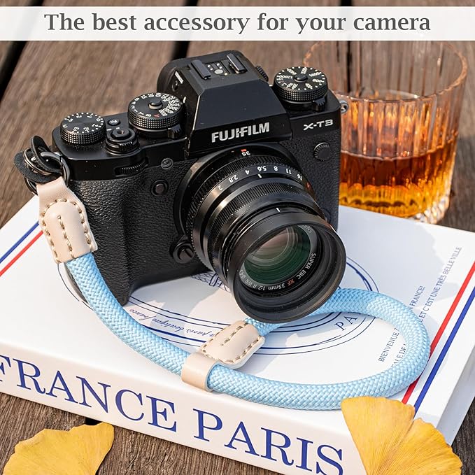 VOVMOEYA Rope Camera Wrist Strap for Sony Fujifilm Nikon Canon DSLR - Hand Strap - Blue