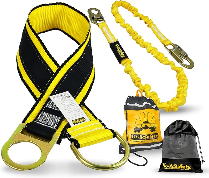KwikSafety - Charlotte, NC - GIBBON GRIP 3 ft [COMBO] Safety Anchor Cross Arm Strap Beam Choker ANSI Fall Arrest System Web pass thru Double D Ring Anchorage Sling OSHA Protection