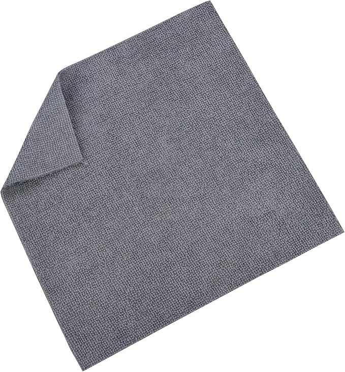 Microfiber Cleaning Cloths Roll 50-Pack Reusable Paper Towels for Car Wash Supplies Ultra Absorbent Kitchen Dish Rags House Window Cleaning Cloths Lint Free Tear Away (Dark Gray)