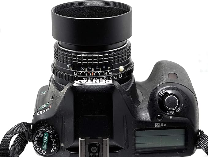 Fotasy Metal 55mm Lens Hood, 55 mm Hood Shade, Compatible with Standard Prime Lense with 55mm Filter Thread Diameter, Screw-in, with 58mm Lens Cap