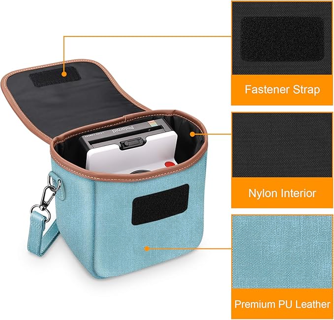 Fintie Camera Bag Compatible with Polaroid Now+ Generation 3/2/1 I-Type, Polaroid Now Gen 3rd/2nd/1st, OneStep 2 VF, I-2 Instant Film Camera Travel Shoulder Case with Adjustable Strap Accessories